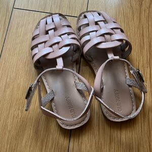Girls tan sandals size 10 Old Navy